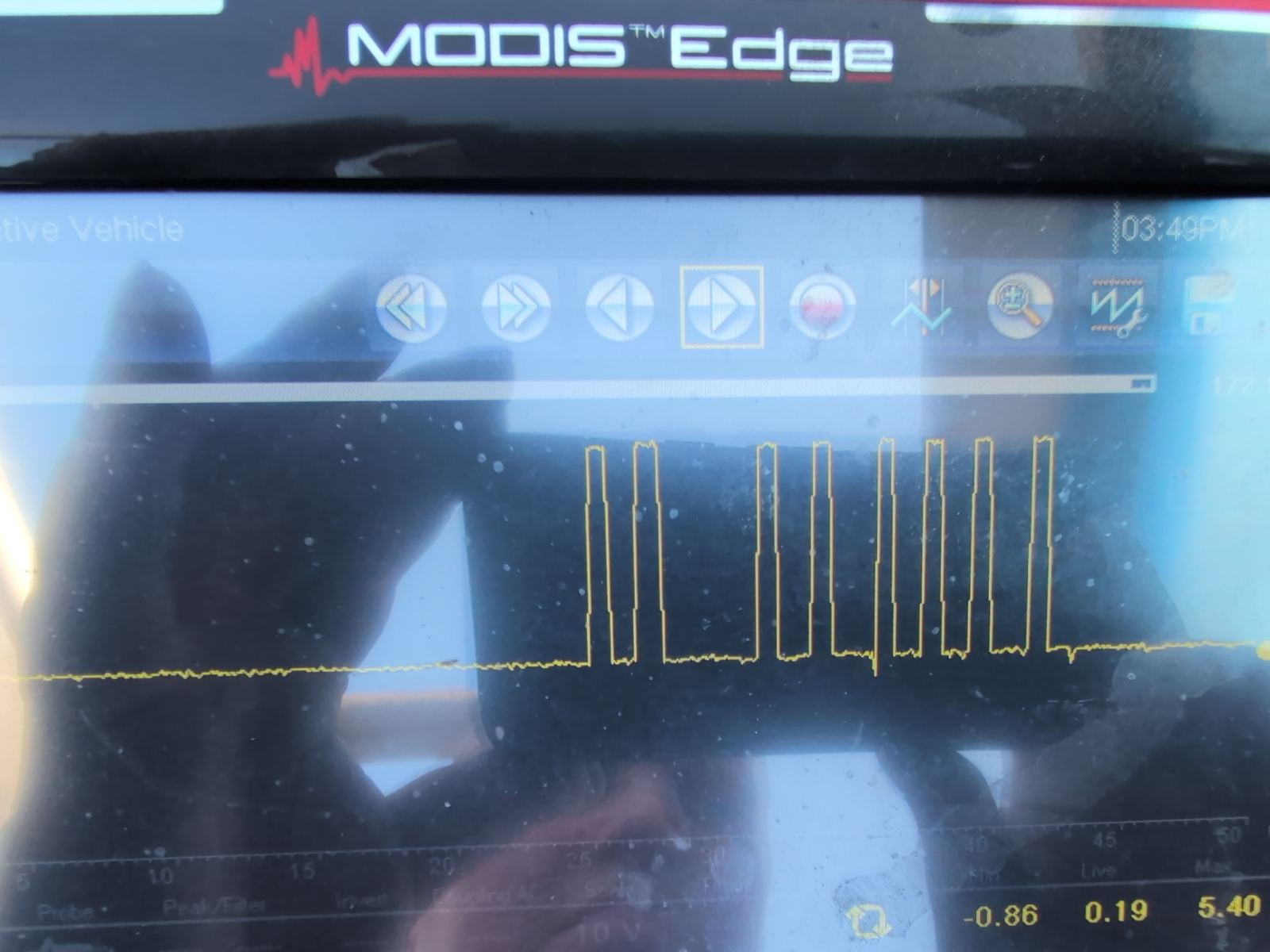Snap-on MODIS Edge scope capture during a diagnosis