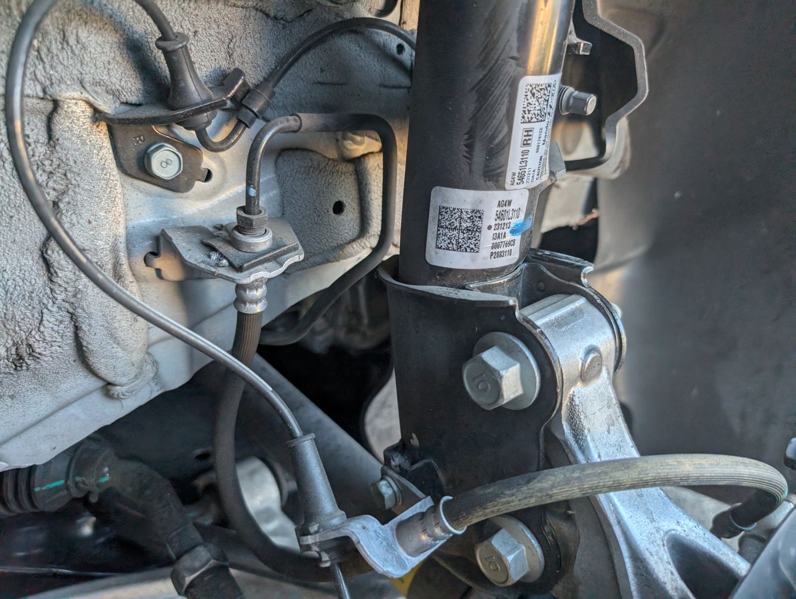 New front strut installed on a customer vehicle
